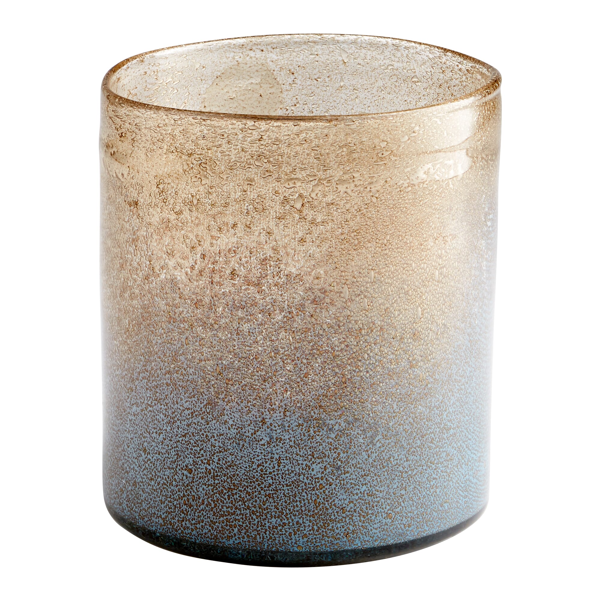 Cyan Design Triton Vase in Blue and and Gold Dust