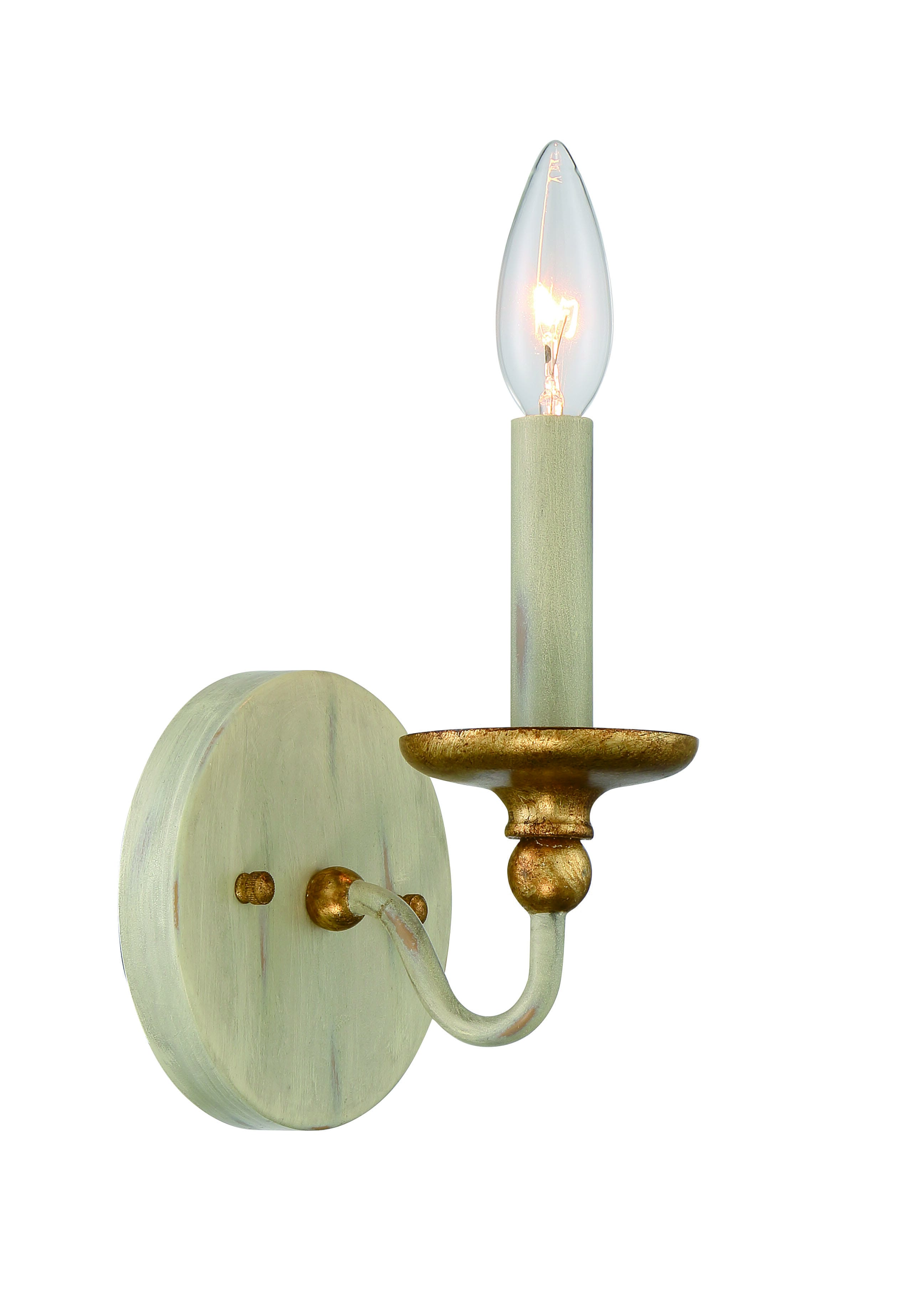 Minka Lavery Westchester County Wall Sconce in Farm House White With Gilded Gold