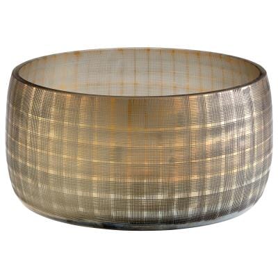 Cyan Design Gradient Grid Vase in Combed Irridescent Gold