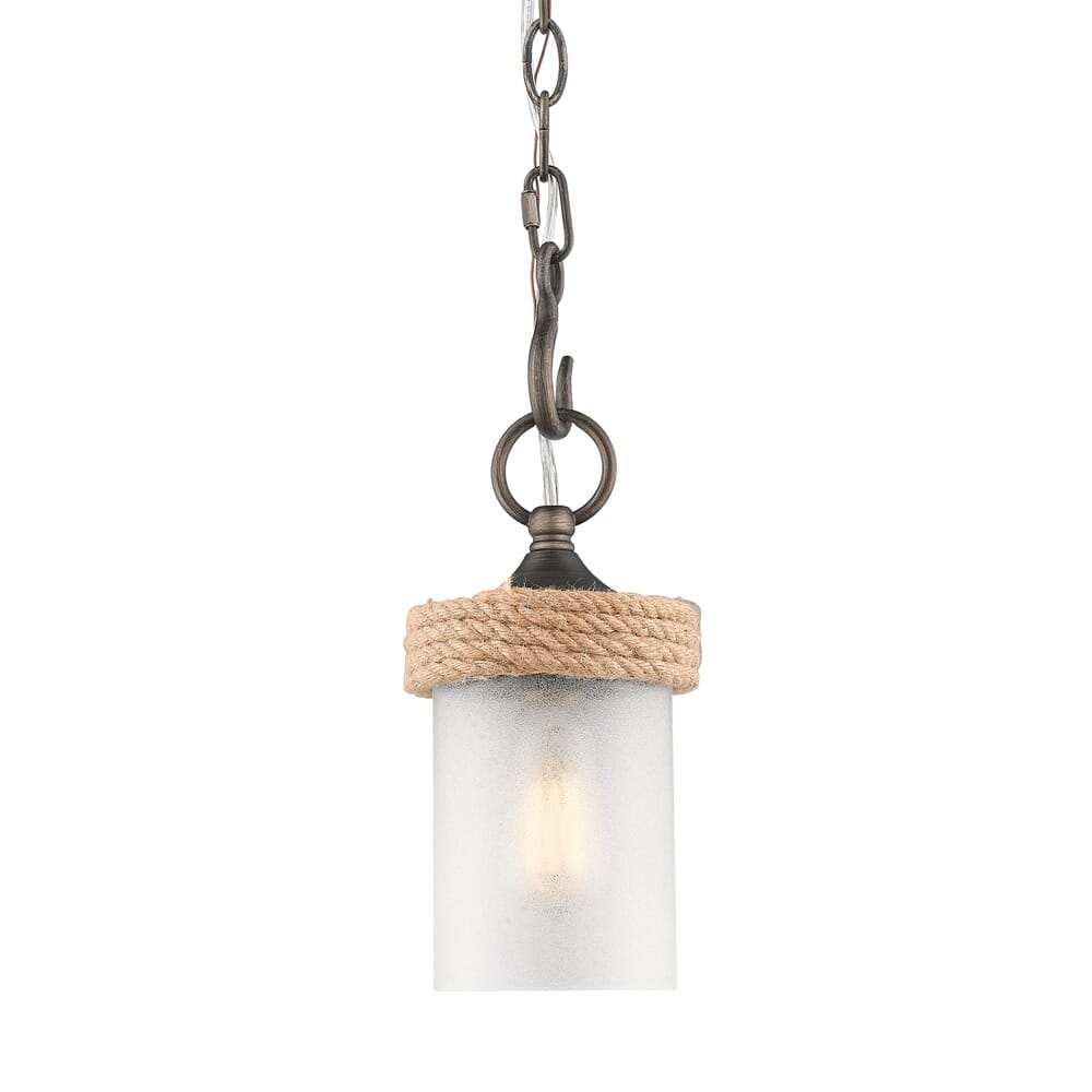 Golden Chatham 12" Mini Pendant in Gunmetal Bronze