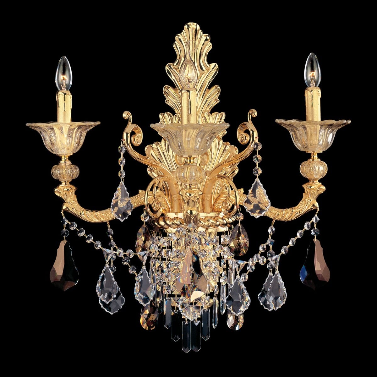 Allegri Mendelssohn 3-Light 23" Wall Sconce in Two Tone Gold - 24K