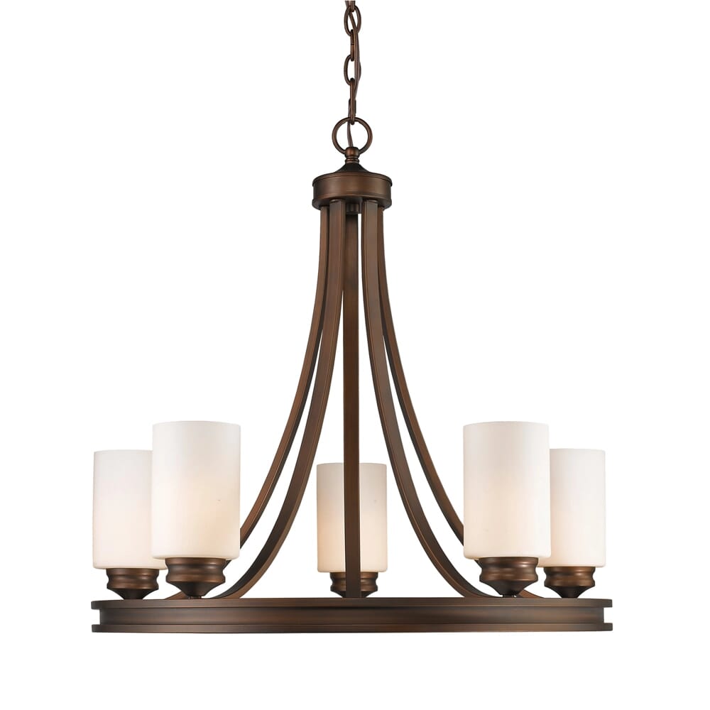 Golden Hidalgo 5-Light Chandelier in Sovereign Bronze