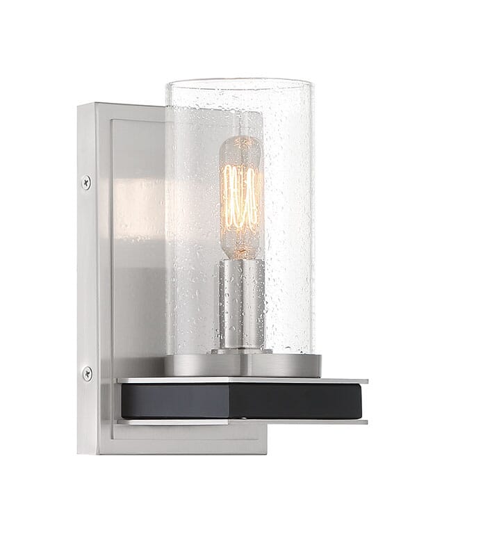 Minka Lavery Cole's Crossing Wall Sconce in Coal With Brushed Nickel