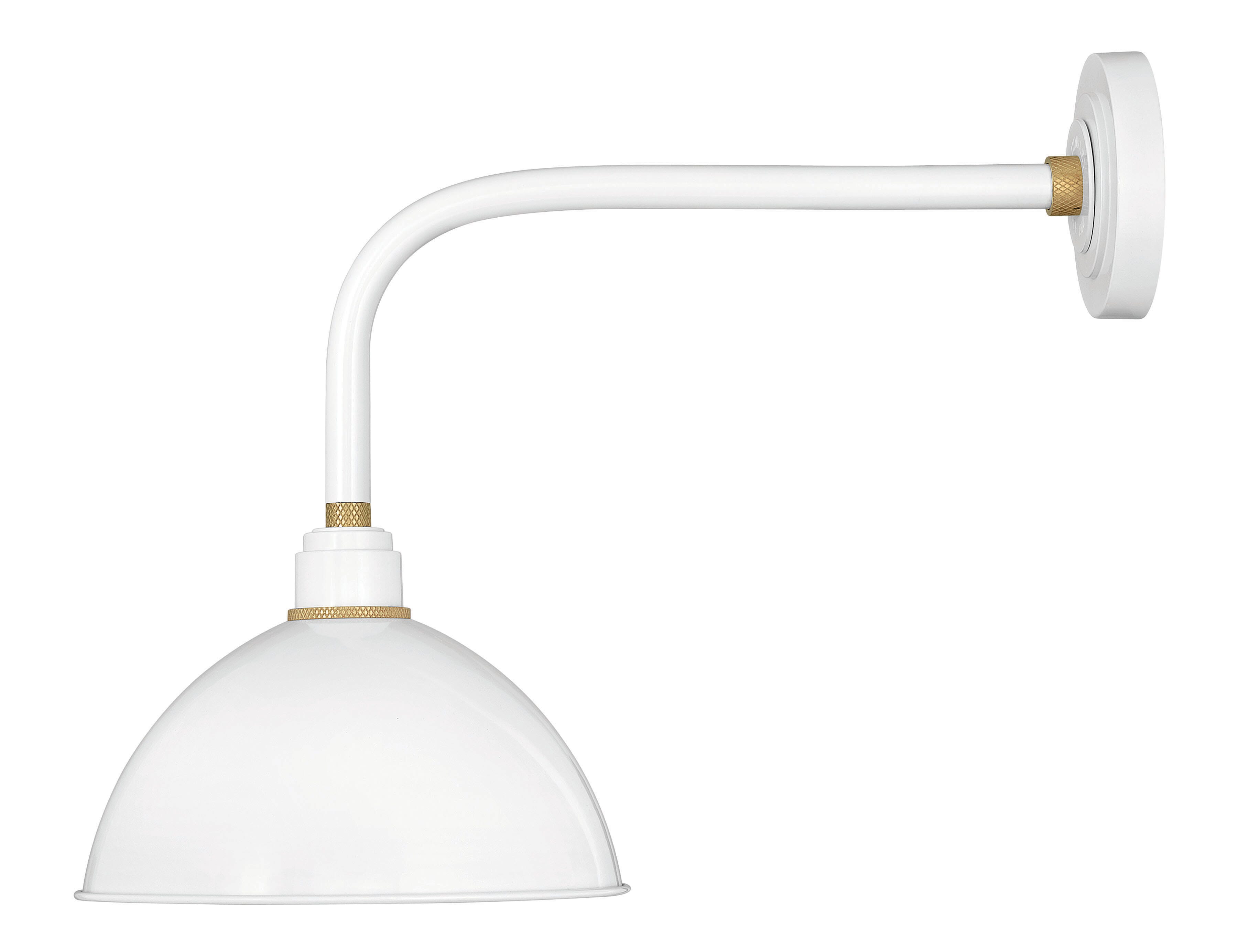 Hinkley Foundry 19" Outdoor Wall Light in Gloss White