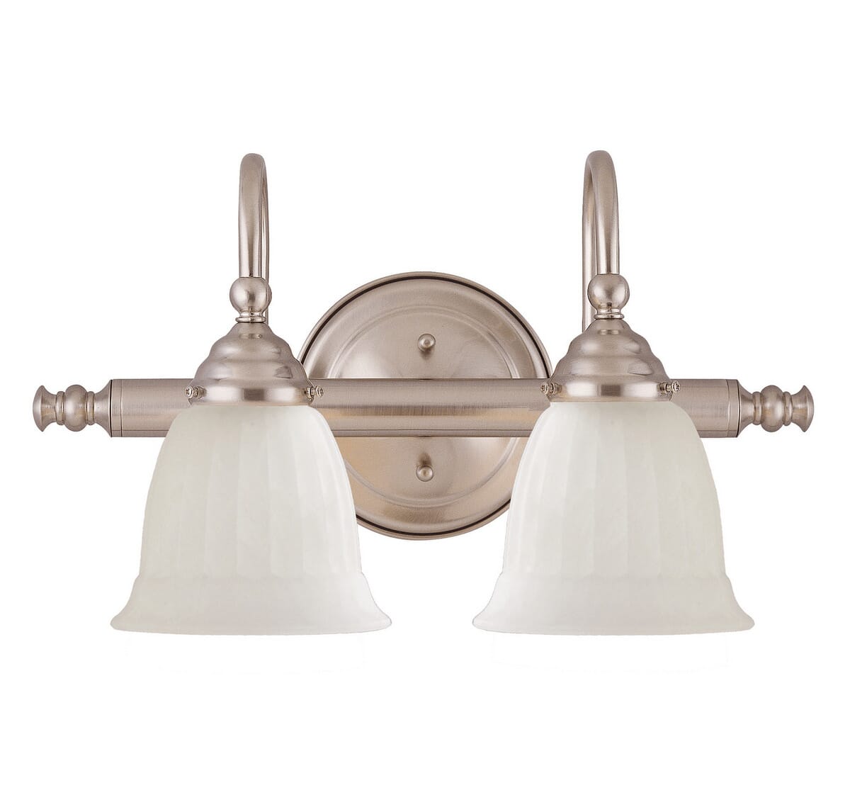 Savoy House Brunswick 2-Light Bathroom Vanity Light in Satin Nickel