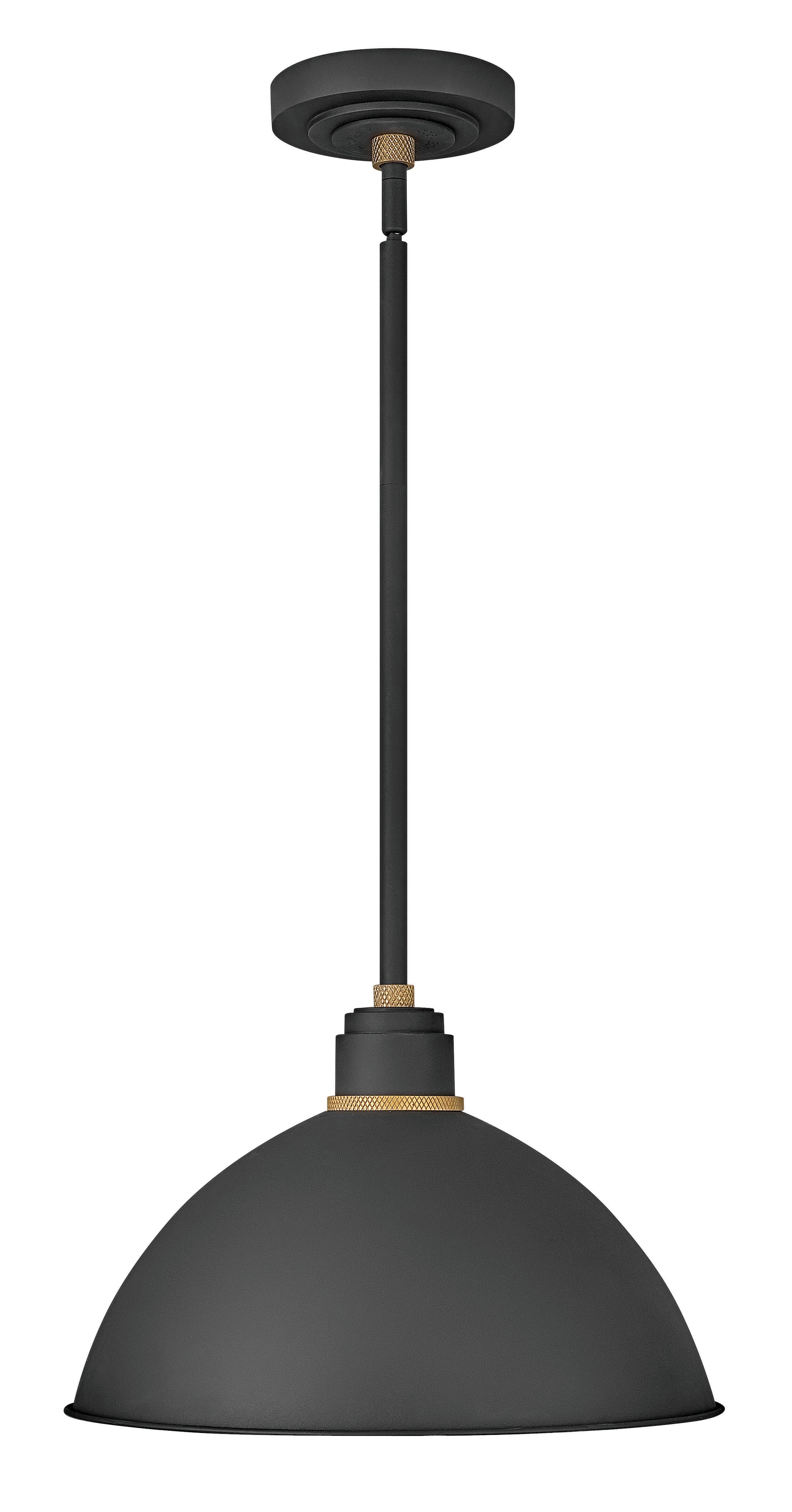 Hinkley Foundry Outdoor Hanging Light in Textured Black