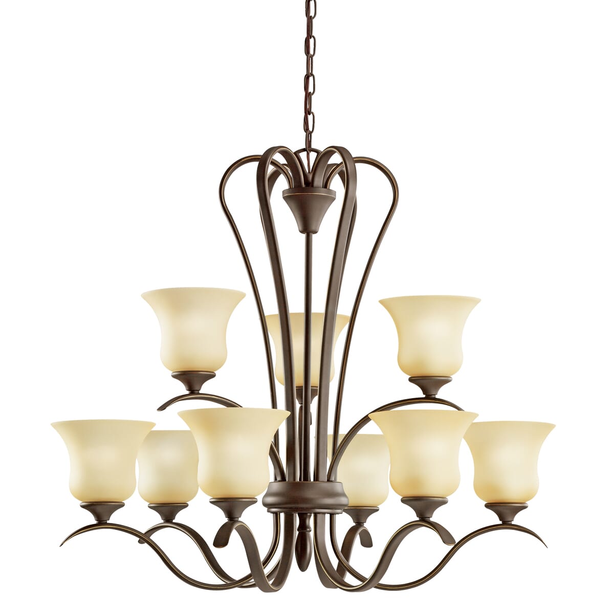 Kichler Wedgeport 9-Light 32" Chandelier - Olde Bronze