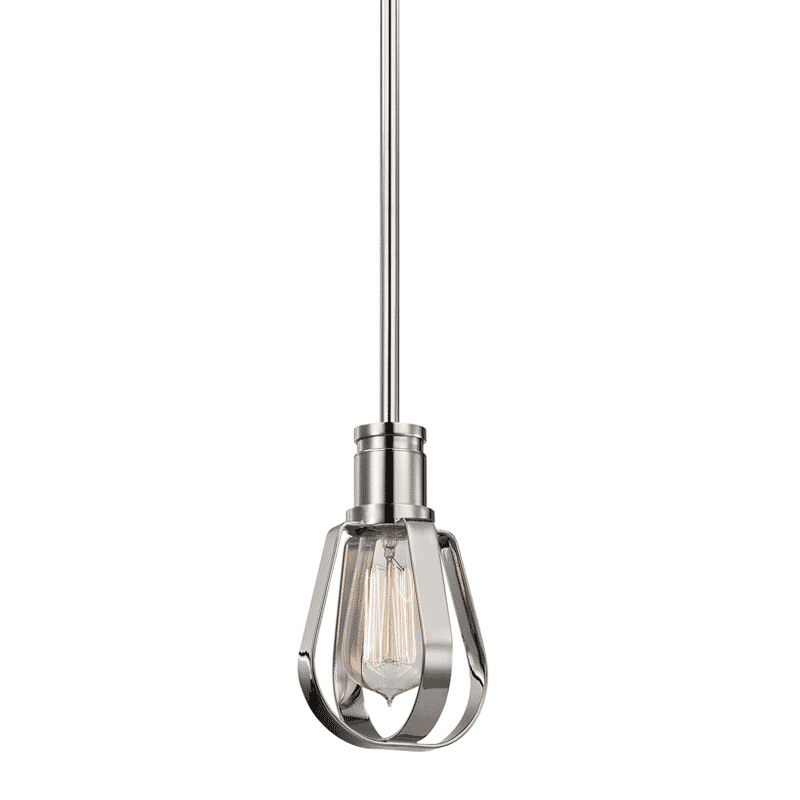 Hudson Valley Red Hook 8" Pendant Light in Polished Nickel