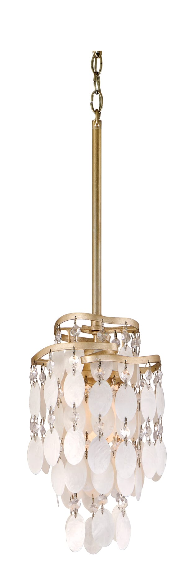 Corbett Dolce Pendant Light in Champagne Leaf