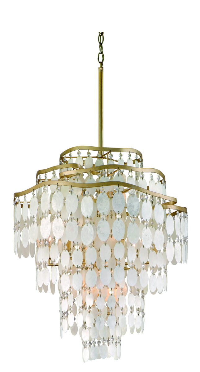 Corbett Dolce 12-Light Pendant Light in Champagne Leaf