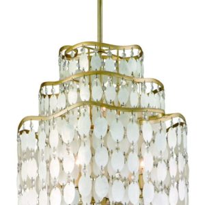 Corbett Dolce 7-Light Pendant Light in Champagne Leaf