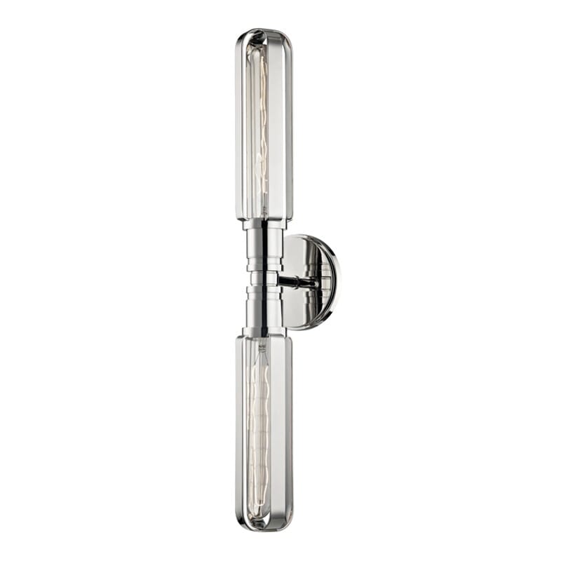 Hudson Valley Red Hook 2-Light 24" Wall Sconce in Polished Nickel