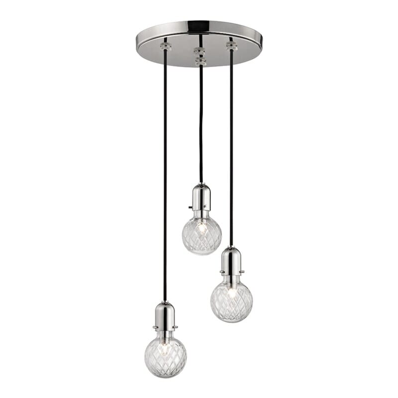 Hudson Valley Marlow 3-Light 7" Pendant Light in Polished Nickel