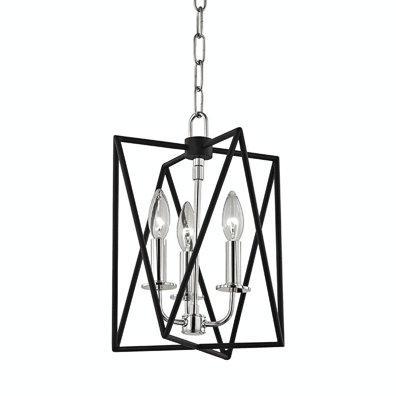 Hudson Valley Laszlo 3-Light 14" Pendant Light in Polished Nickel