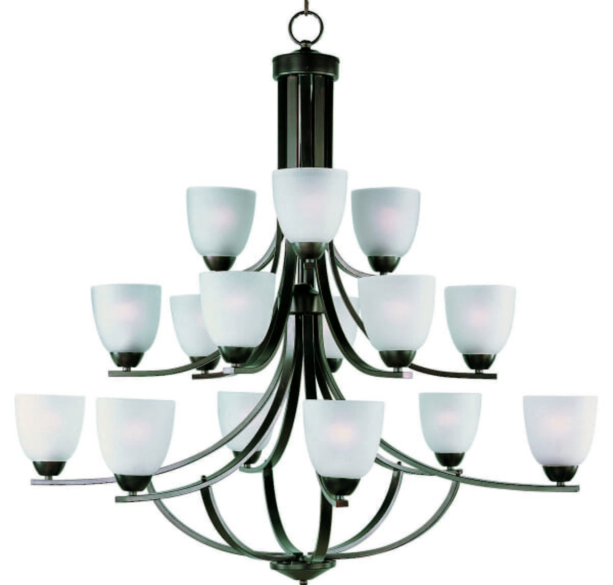 Maxim Axis 43" 15-Light Multi-Tier Chandelier in Oil Rubbed Bronze