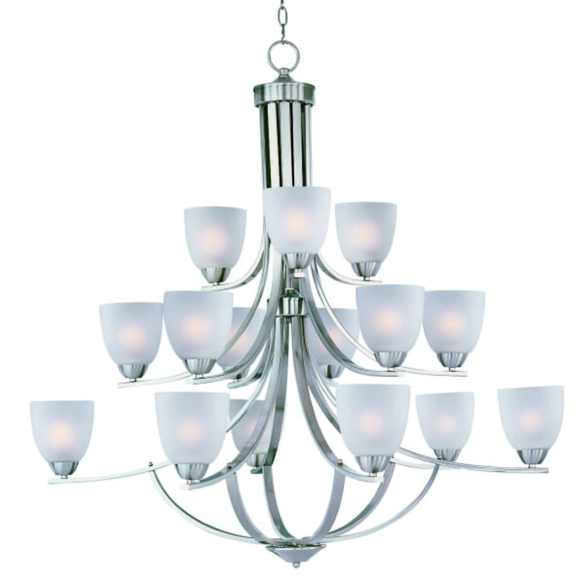 Maxim Lighting Axis 43" 15-Light Multi-Tier Chandelier in Satin Nickel