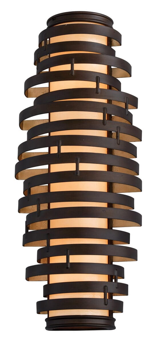 Corbett Vertigo 3-Light Wall Sconce in Bronze And Gold Leaf