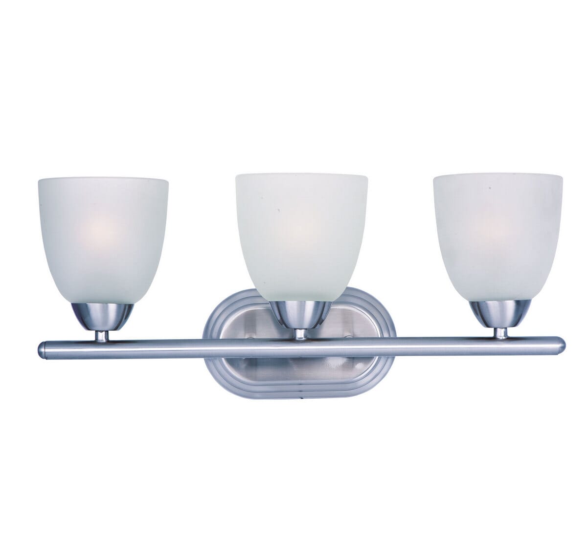 Maxim Lighting Axis 21" 3-Light Frosted Bathroom Vanity Light in Polished Chrome