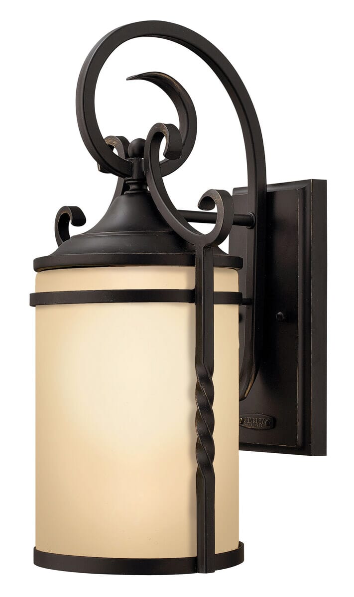 Hinkley Casa 1-Light Outdoor Small Wall Mount in Olde Black