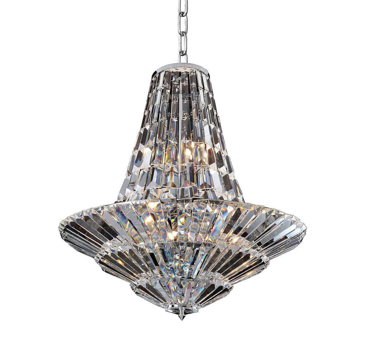 Allegri Auletta 18-Light Modern Chandelier in Chrome