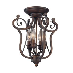 Millennium Chateau 4-Light Semi-Flush Ceiling Light in Rubbed Bronze