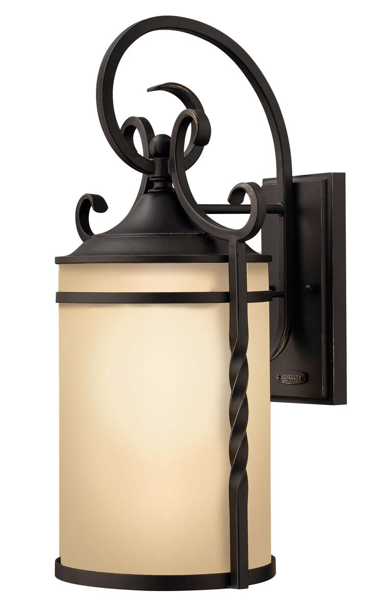 Hinkley Casa 1-Light Outdoor Large Wall Mount in Olde Black