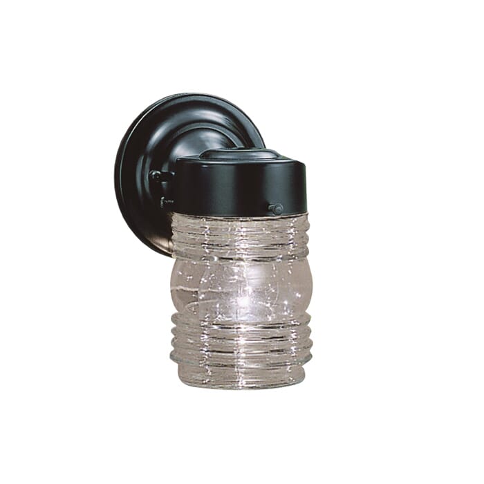 Kichler Outdoor 1-Light 7.5" Small Outdoor Wall in Black Finish 12-Pack