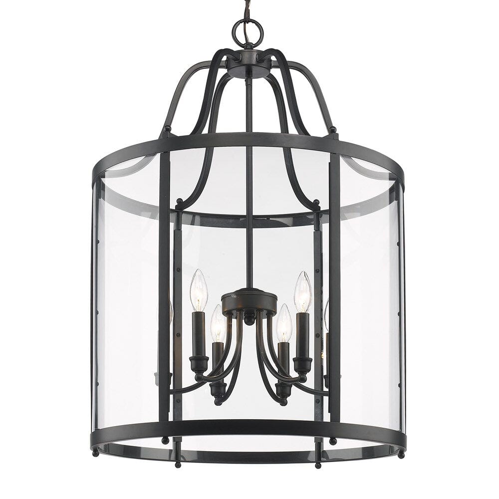 Golden Payton 6-Light Foyer Light in Black