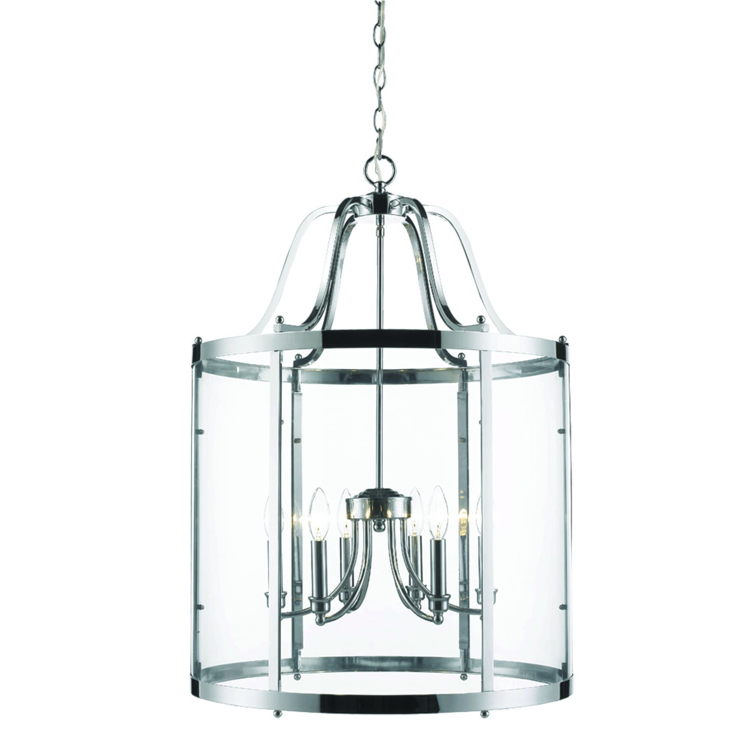 Golden Payton 6-Light Foyer Light in Chrome