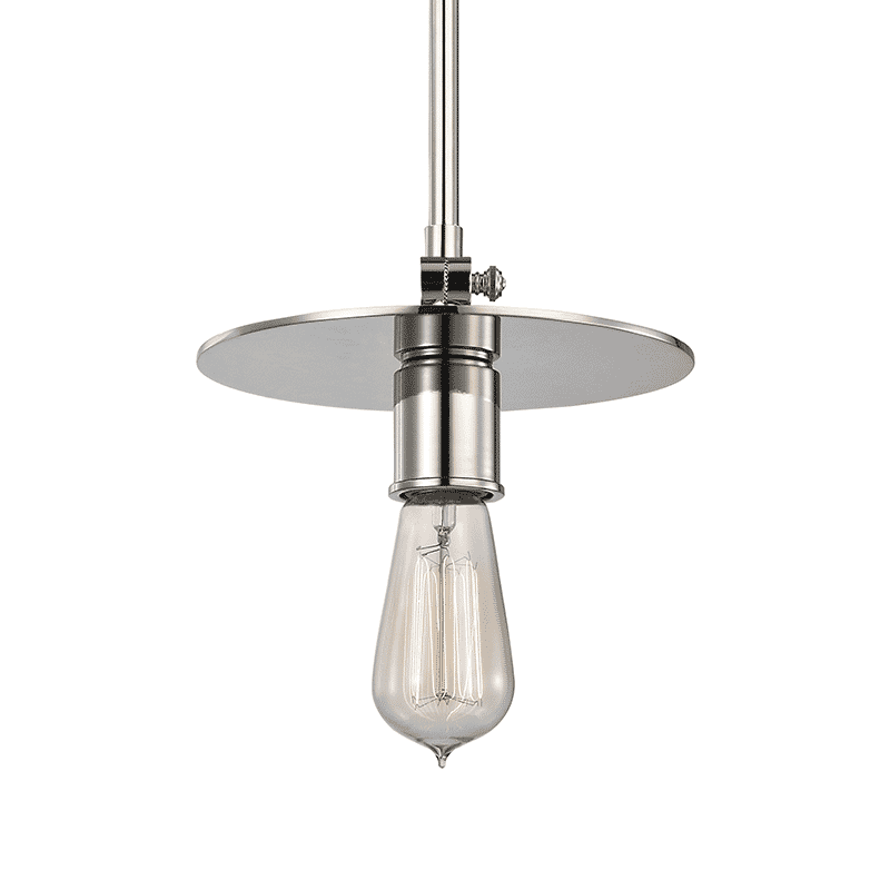 Hudson Valley Walker 9" Pendant Light in Polished Nickel