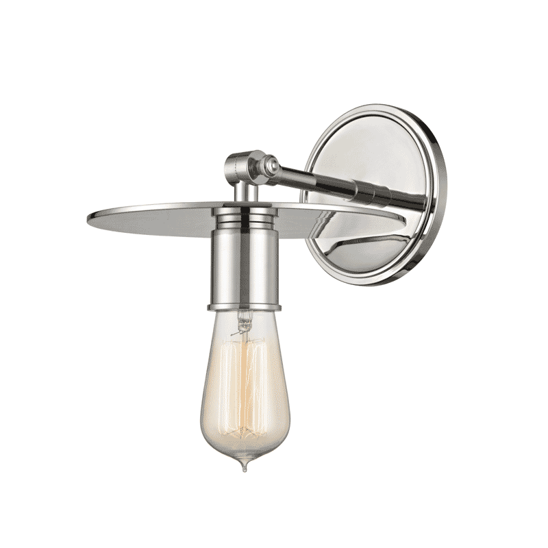 Hudson Valley Walker 10" Wall Sconce in Polished Nickel