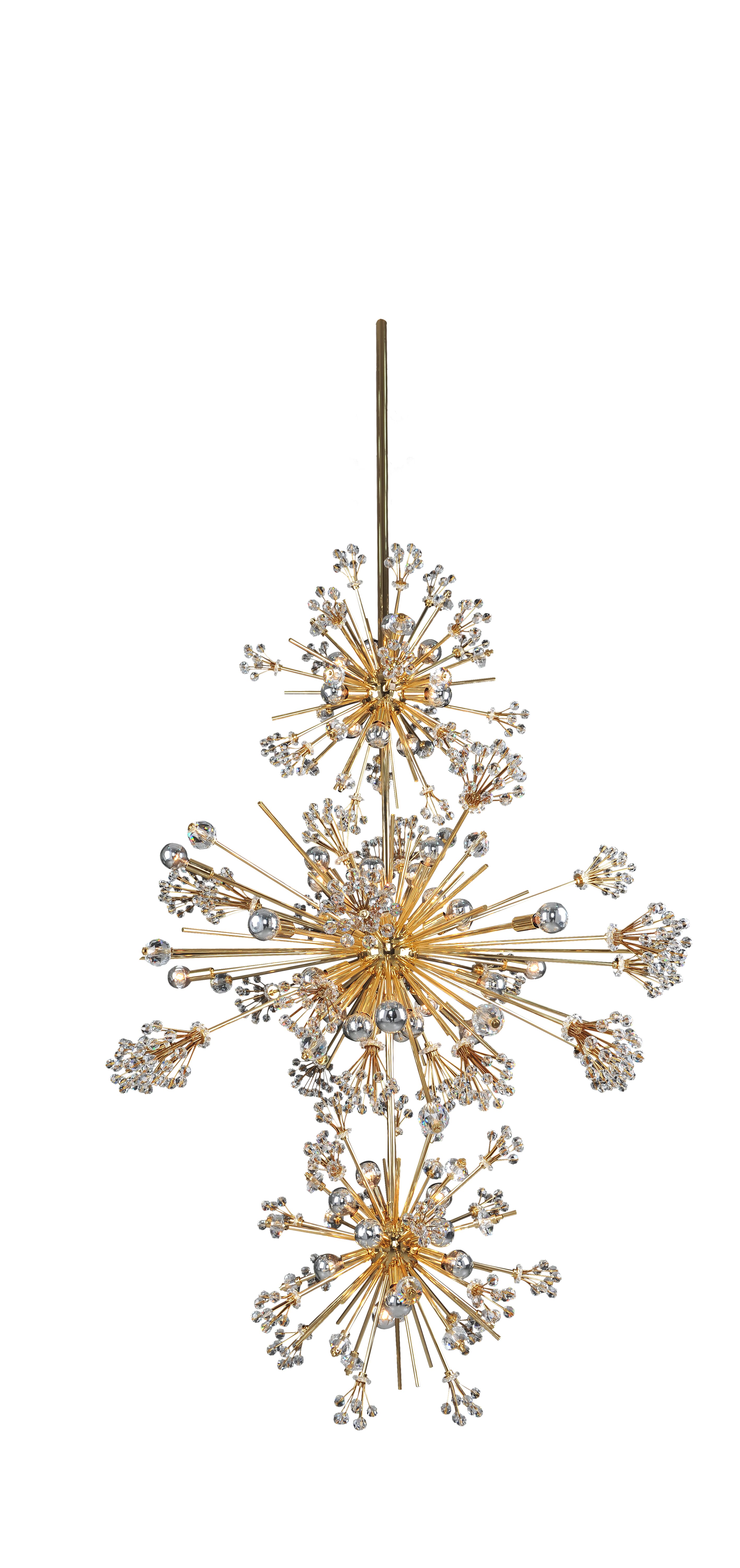 Allegri Constellation 50-Light Pendant Light in 18K Gold