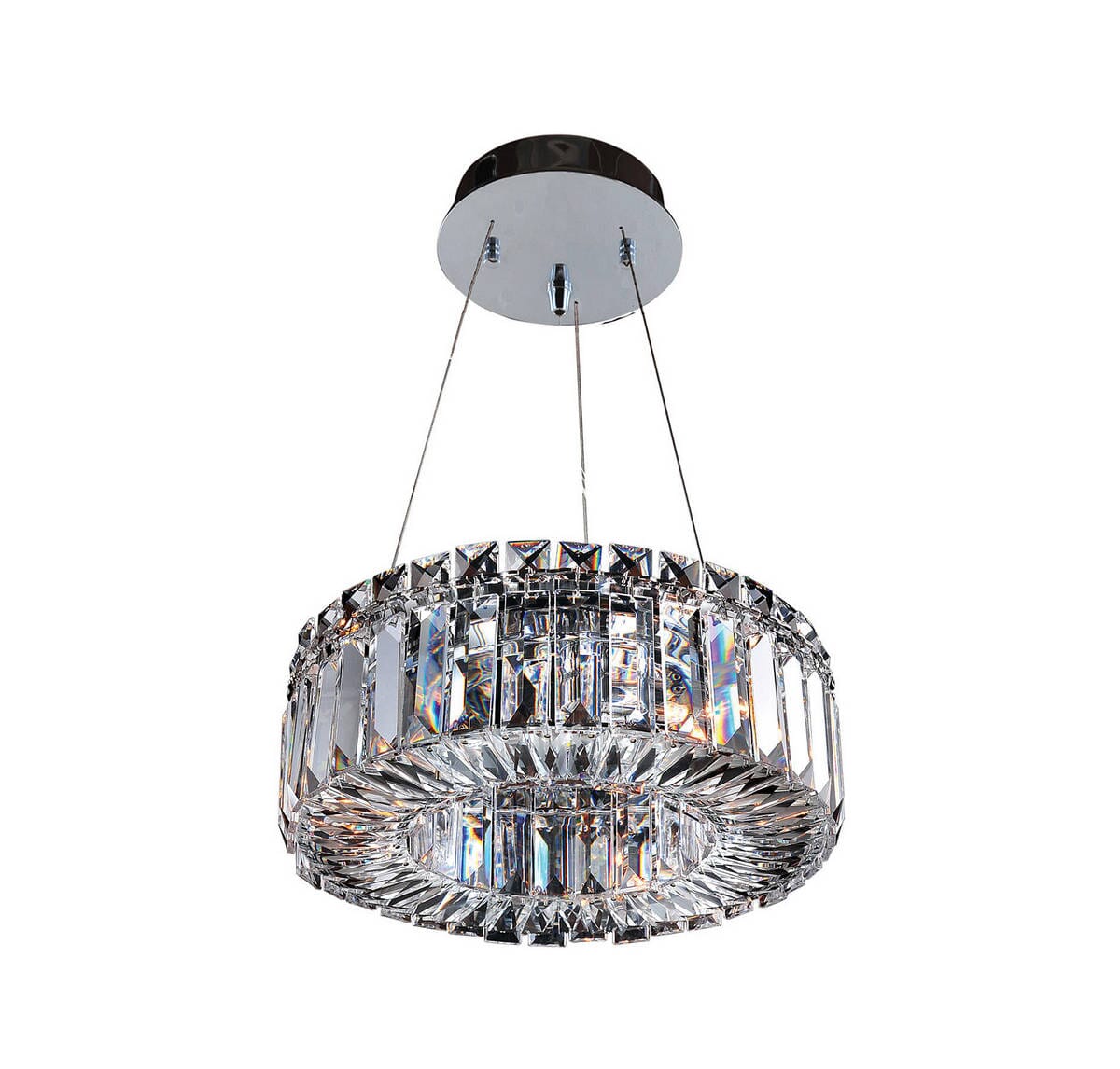 Allegri Rondelle 3-Light Pendant Light in Chrome