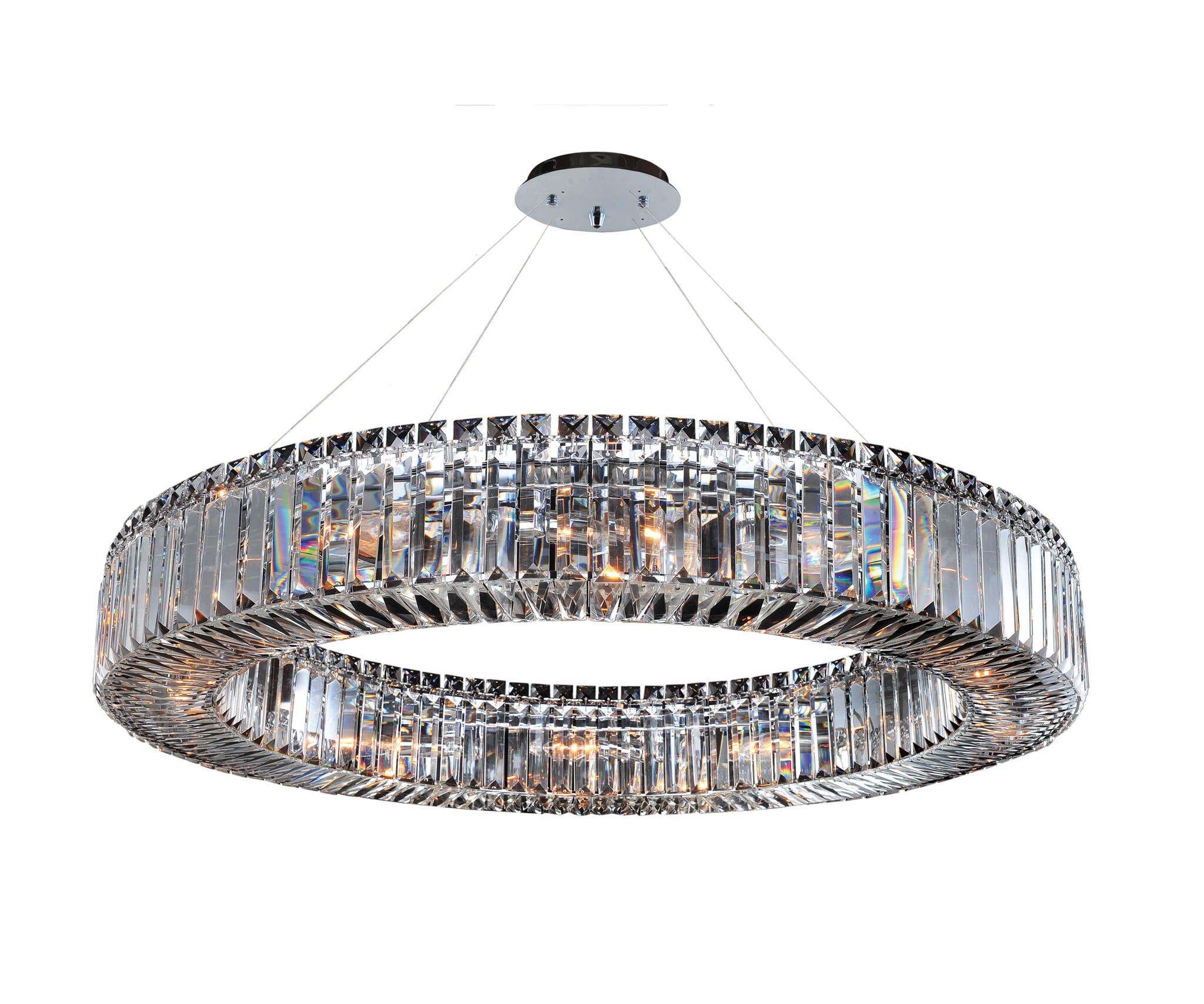 Allegri Rondelle 12-Light Pendant Light in Chrome