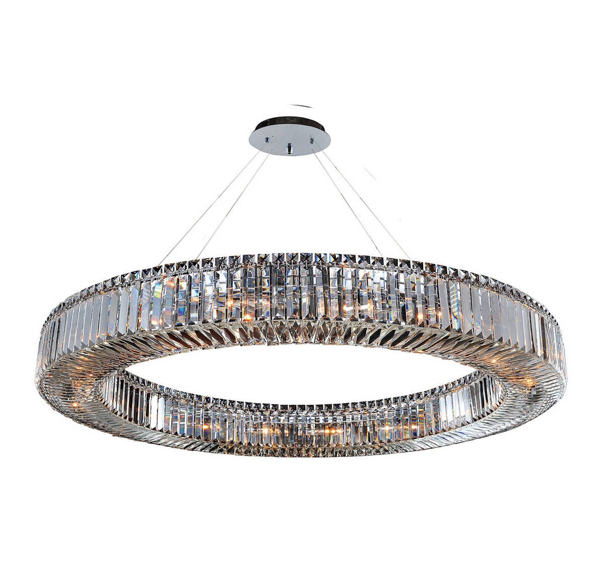 Allegri Rondelle 18-Light Pendant Light in Chrome