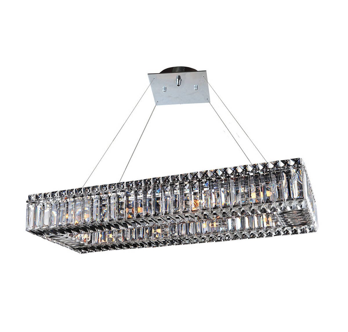 Allegri Baugette 10-Light 12" Pendant Light in Chrome