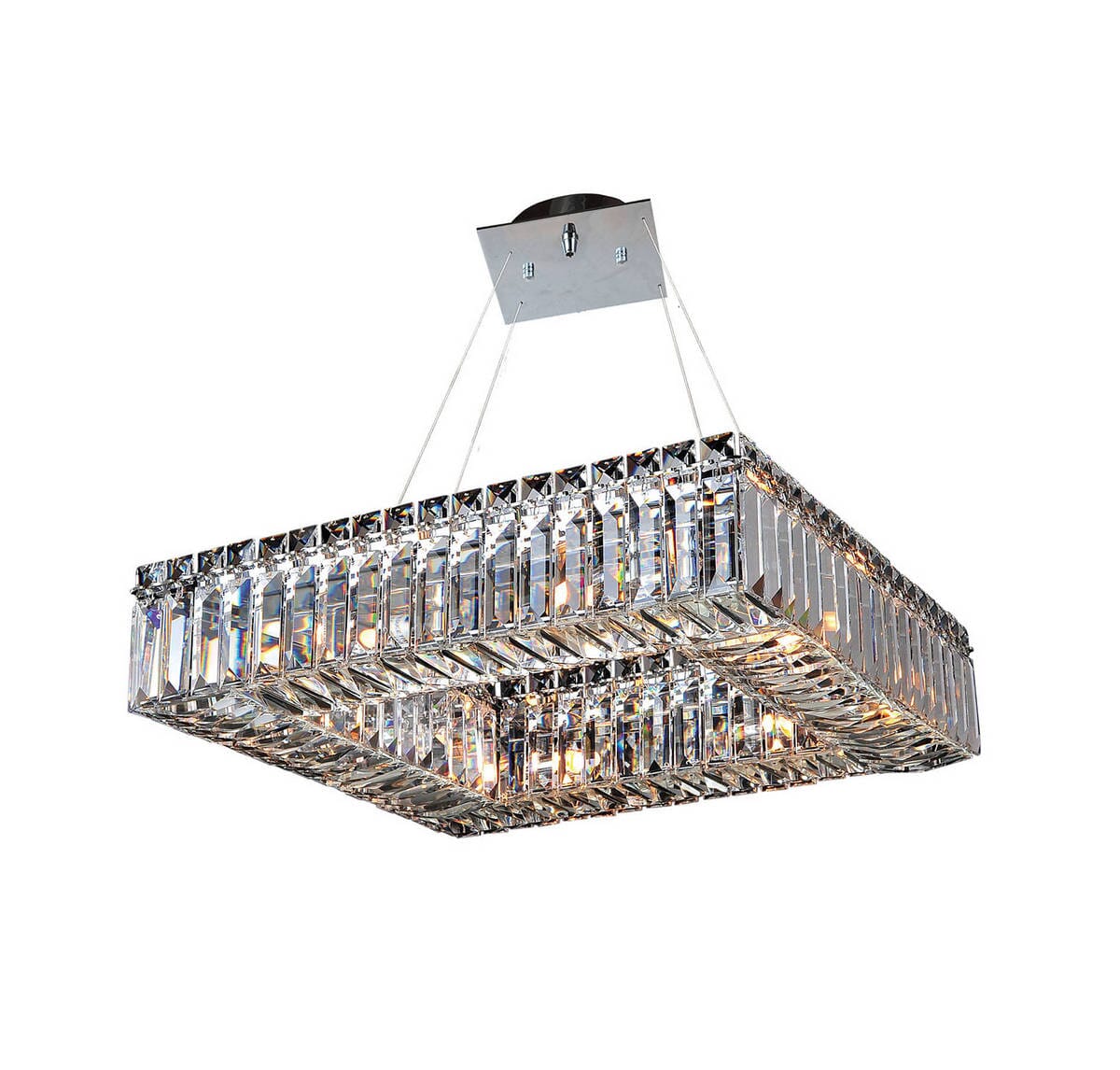 Allegri Quadro 8-Light Pendant Light in Chrome