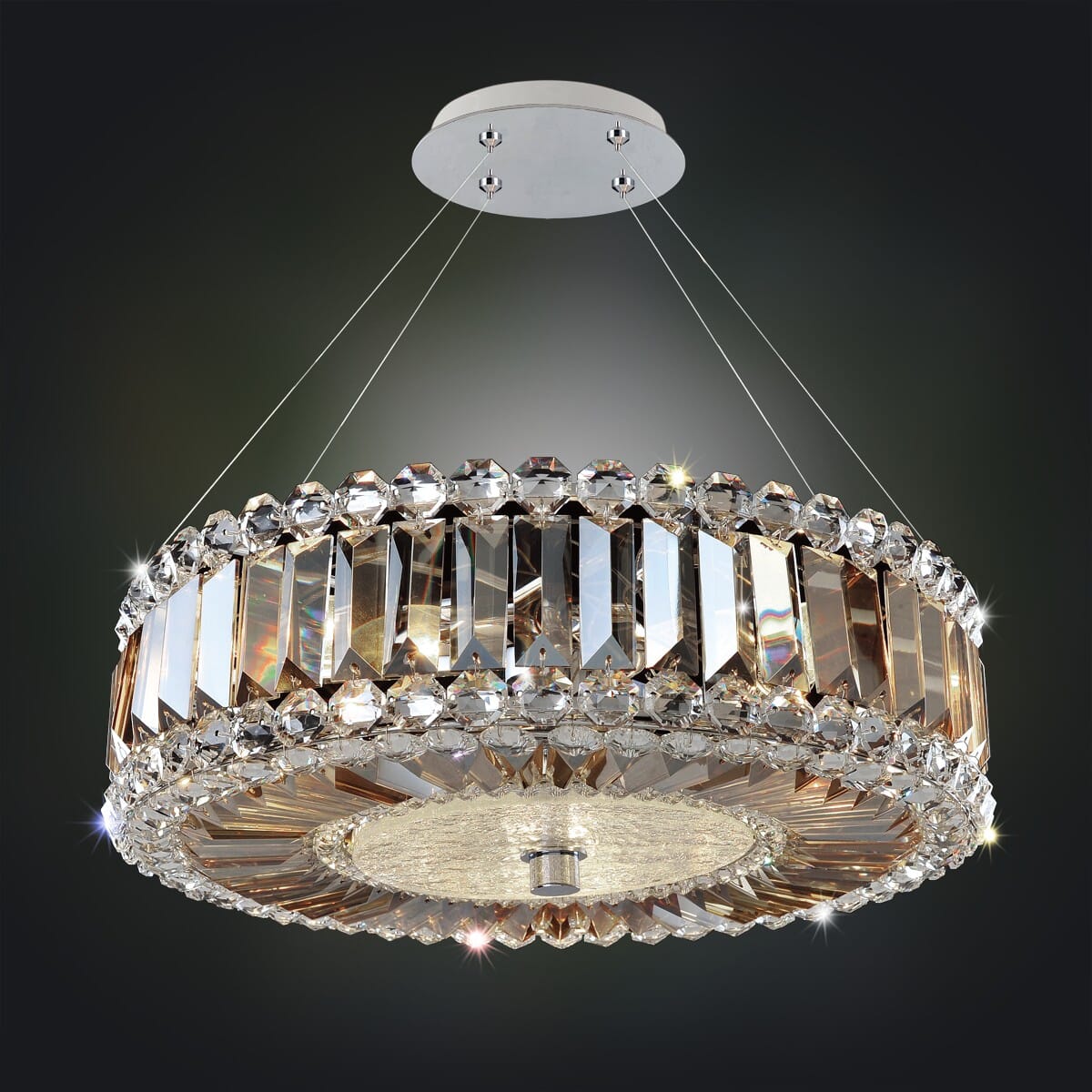 Allegri Luxor 3-Light Pendant Light in Chrome