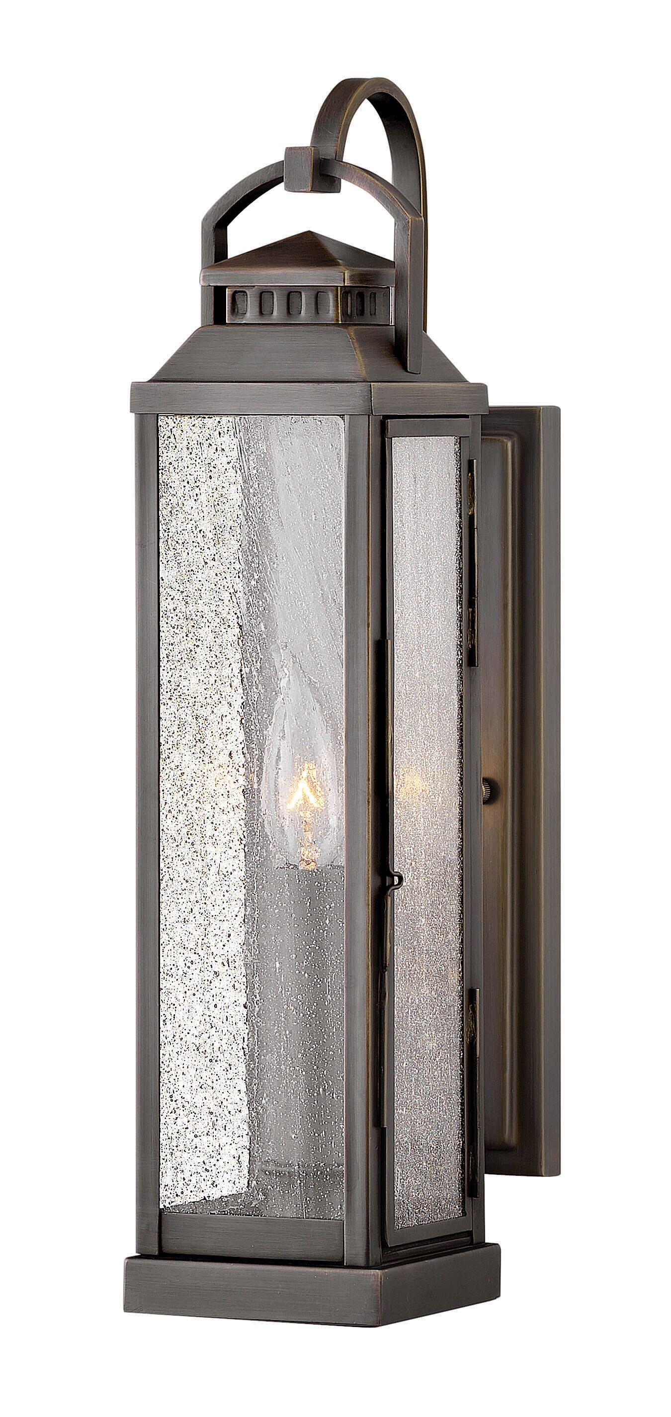 Hinkley Revere 17" Outdoor Wall Light in Blackened Brass