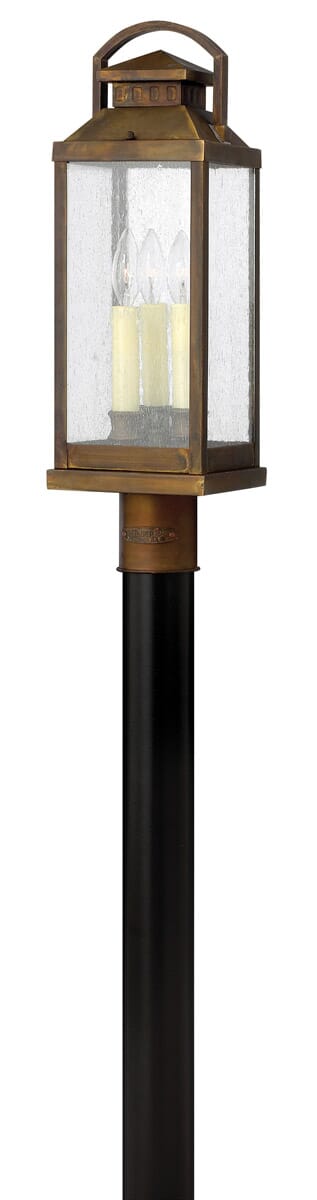 Hinkley Revere 3-Light Outdoor Post Top Pier Mount in Sienna