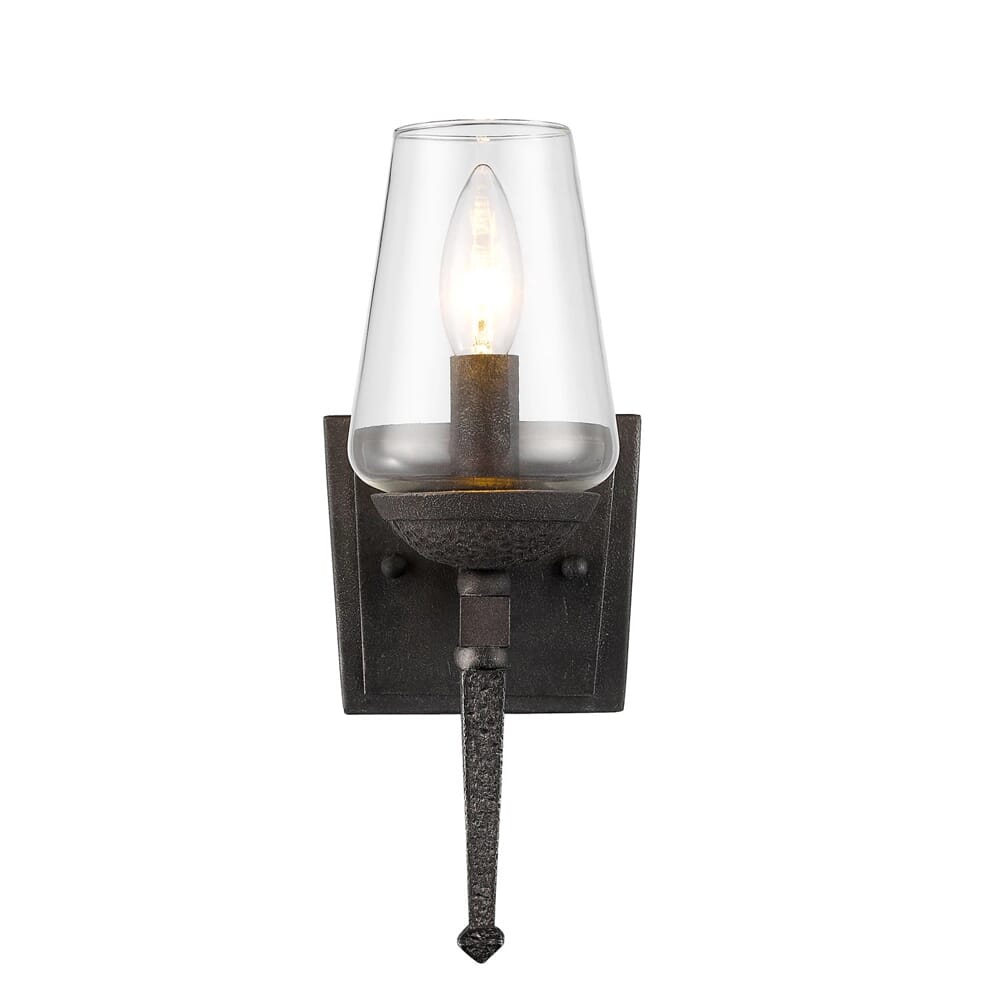 Golden Marcellis 12" Wall Sconce in Dark Natural Iron