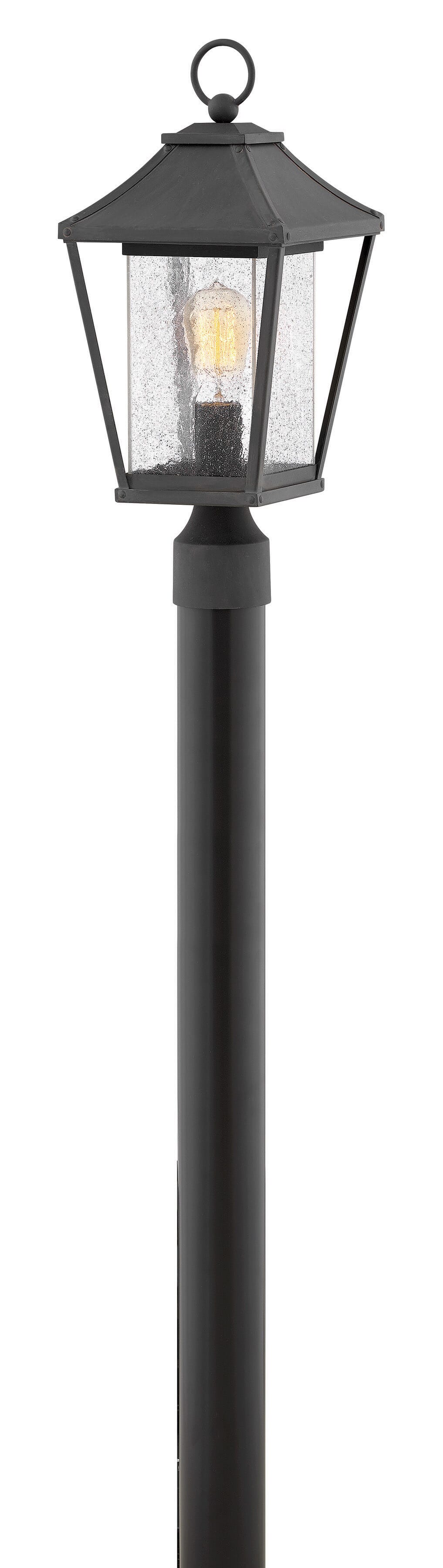 Hinkley Palmer 1-Light Outdoor Post Top Pier Mount in Museum Black