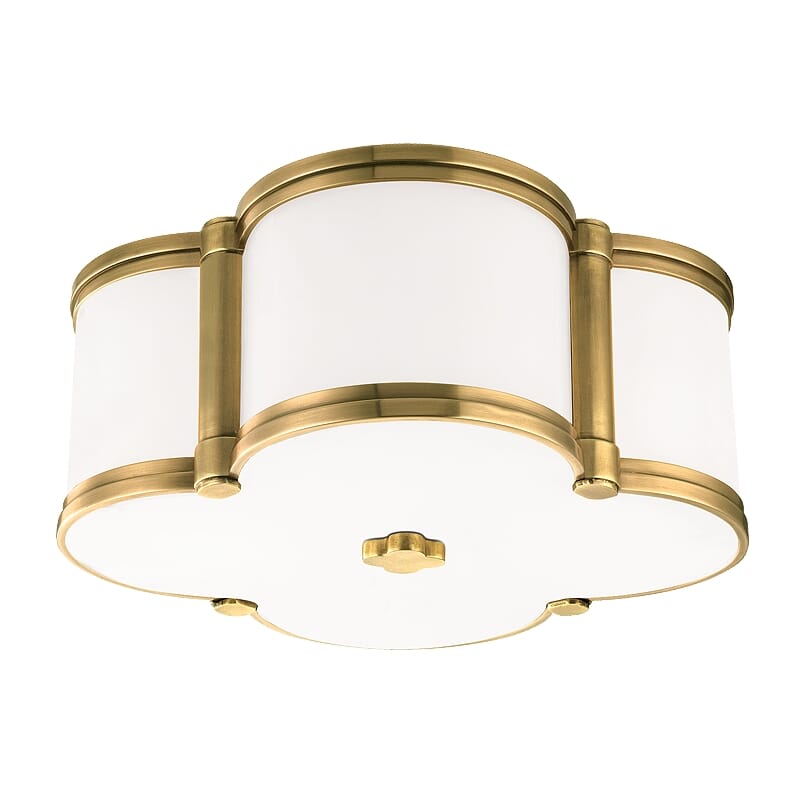 Hudson Valley Chandler 2-Light Ceiling Light in Aged Brass