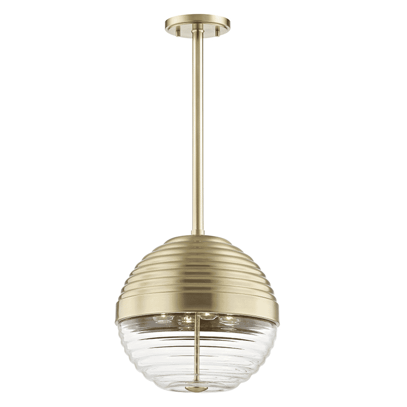 Hudson Valley Easton 4-Light 14" Pendant Light in Aged Brass