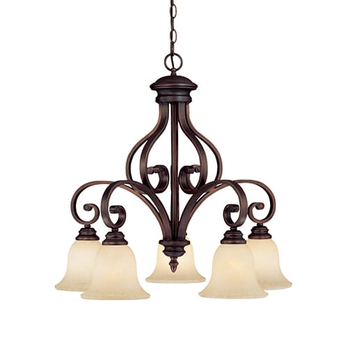 Millennium Lighting Oxford 5-Light Chandelier in Rubbed Bronze