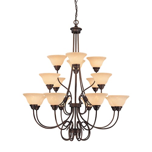 Millennium Lighting Fulton 16-Light Chandelier in Rubbed Bronze