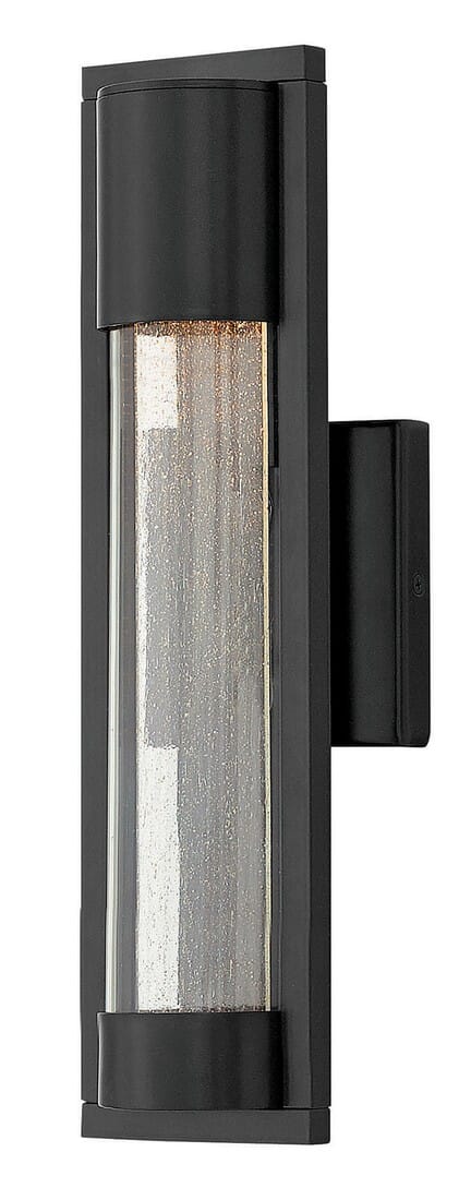 Hinkley Mist 1-Light Outdoor Small Wall Mount in Satin Black