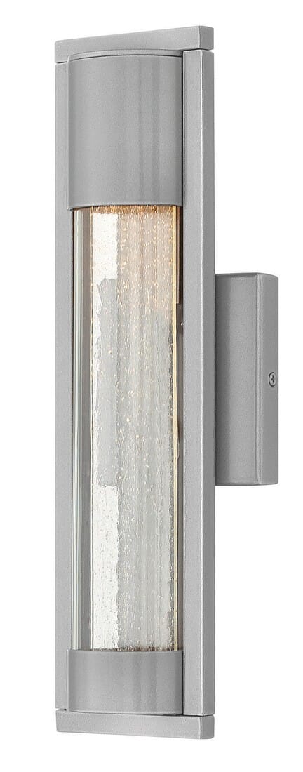 Hinkley Mist 1-Light Outdoor Small Wall Mount in Titanium