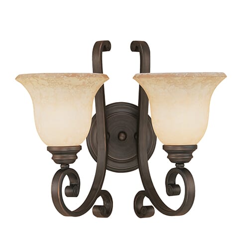 Millennium Lighting Oxford 2-Light Wall Sconce in Rubbed Bronze