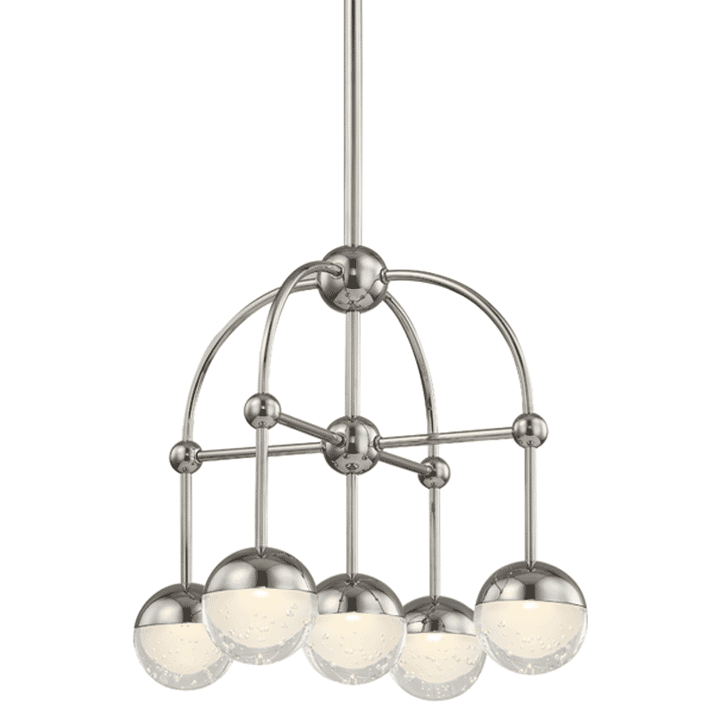 Hudson Valley Boca 5-Light Chandelier in Polished Nickel